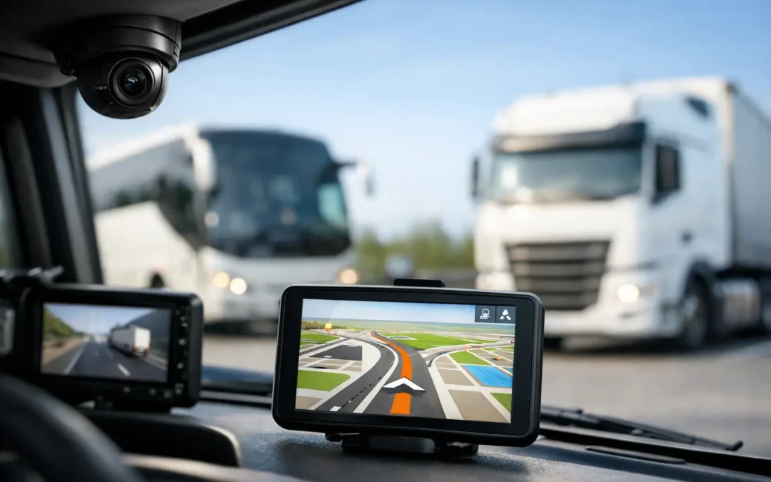 Cámaras y GPS para buses y camiones: qué exigir